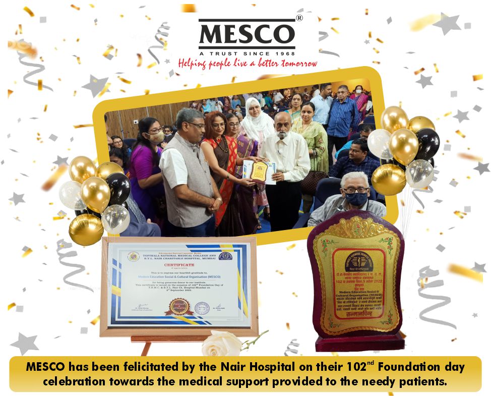 MESCO Felicitated By Nair Hospital